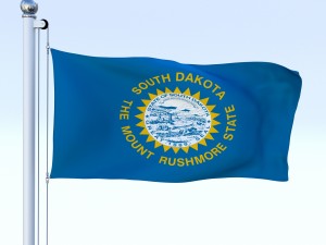 animated south dakota flag Modèle 3D
