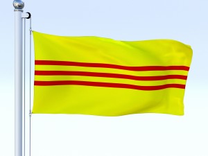 animated south vietnam flag 3D Модель