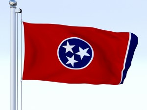 animated tennessee flag Modèle 3D