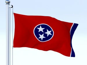 animated tennessee flag 3D Model