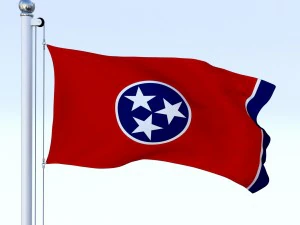 animated tennessee flag 3D Model