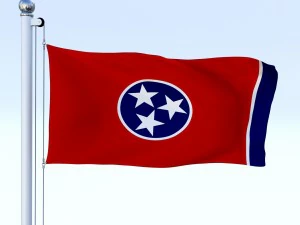 animated tennessee flag 3D Model