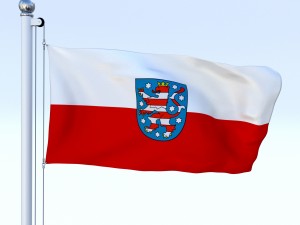 animated thuringia german state flag 3D Model