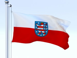 animated thuringia german state flag Model 3D