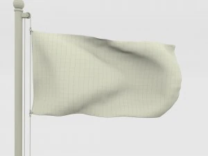 애니메이션 튀링겐 독일 국기 3D 모델