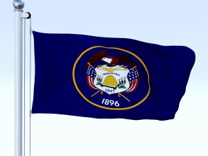 animated utah flag 3D Model
