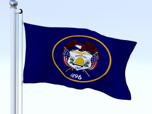 animated utah flag 3D 模型