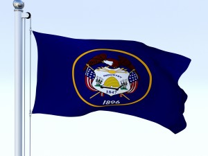 animated utah flag 3D 模型