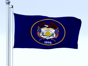 animated utah flag 3D 模型