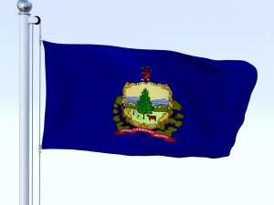 animated vermont flag 3D Model