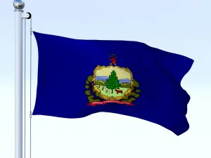 animated vermont flag 3D Model
