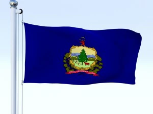 animated vermont flag 3D Model
