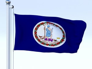 animated virginia flag 3D Model