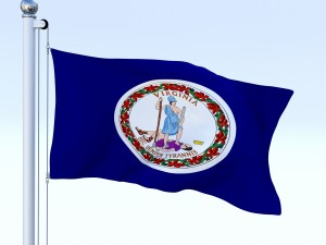 animated virginia flag 3D 模型