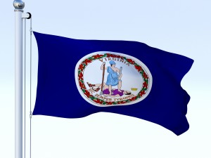 animated virginia flag 3D 模型