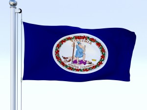 animated virginia flag 3D 模型
