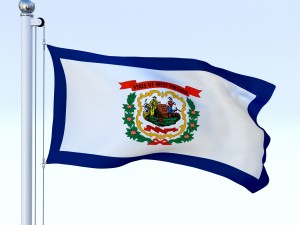animated west virginia flag 3D Model