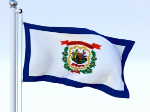 animated west virginia flag 3D Model