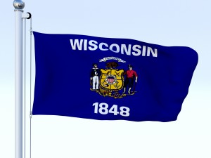 animated wisconsin flag 3D 模型