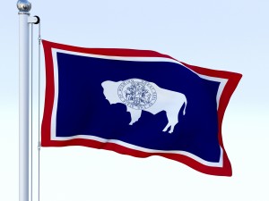 animated wyoming flag 3D 모델