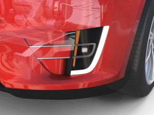 tesla model x red with interior and chassis Model 3D