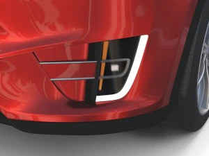 tesla model x red with interior 3D Model