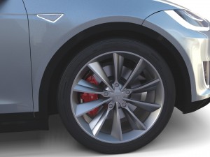tesla model x silver with interior Modèle 3D