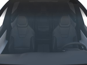 tesla model x silver with interior Modèle 3D