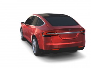 tesla model x red 3D Model