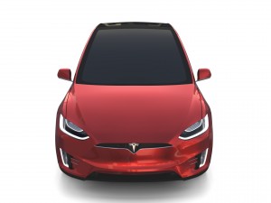 tesla model x red 3D Model