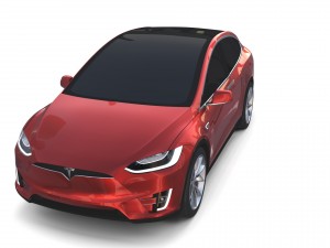 tesla model x red 3D Model