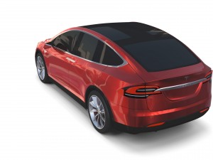 tesla model x red 3D Model
