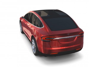 tesla model x red 3D Model