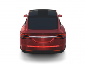 tesla model x red 3D Model