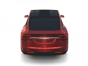 tesla model x red 3D Model
