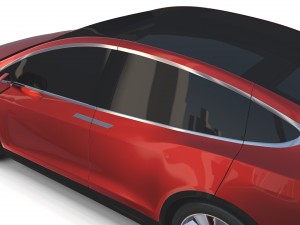 tesla model x red 3D Model