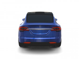 tesla model x blue 3D-Modell
