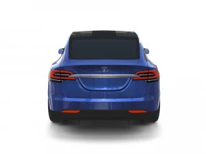 modello tesla x blu Modello 3D