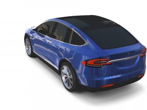 modello tesla x blu Modello 3D