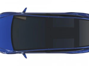 modello tesla x blu Modello 3D