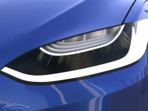 modello tesla x blu Modello 3D