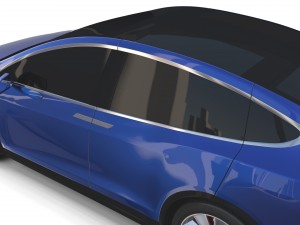 tesla model x blue 3D-Modell