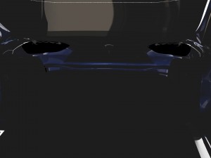tesla model x blue 3D-Modell