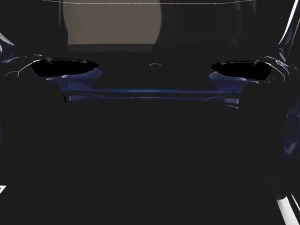 modello tesla x blu Modello 3D