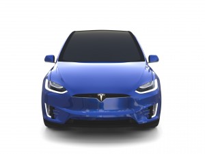 tesla model x blue 3D-Modell