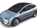 Tesla Model X Silver 3D-Modell