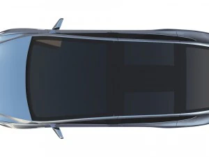 tesla model x silver 3D Model