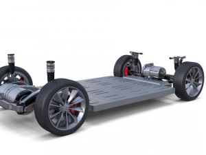 tesla model x p100d awd chassis 3D Model