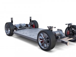 tesla model x p100d awd chassis Modelo 3D