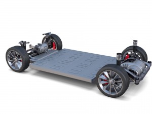 tesla model x p100d awd chassis Modelo 3D